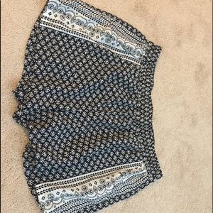 black and white shorts